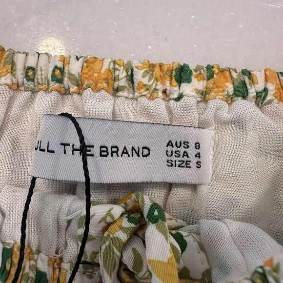 Faithful The Brand Yellow and Green Womens Crop Top in Size 4 NWT MSRP $140 - Picture 5 of 6